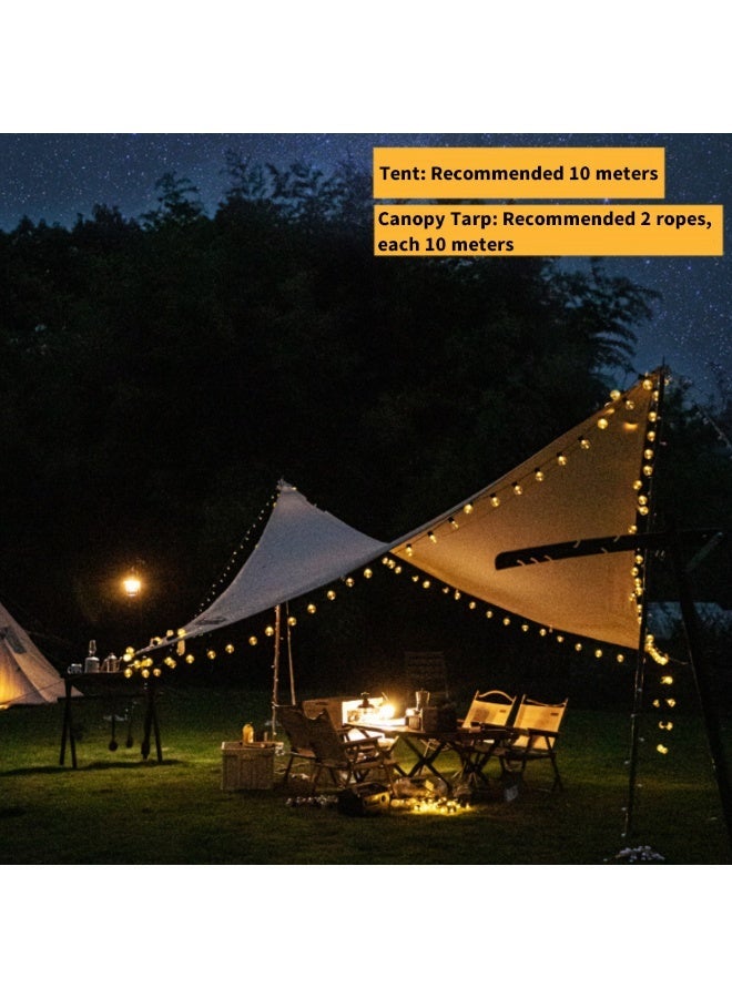 أضواء خرزية خارجية كبيرة مقاومة للماء للتخييم (تعمل ببطاريات AA) - Image 3